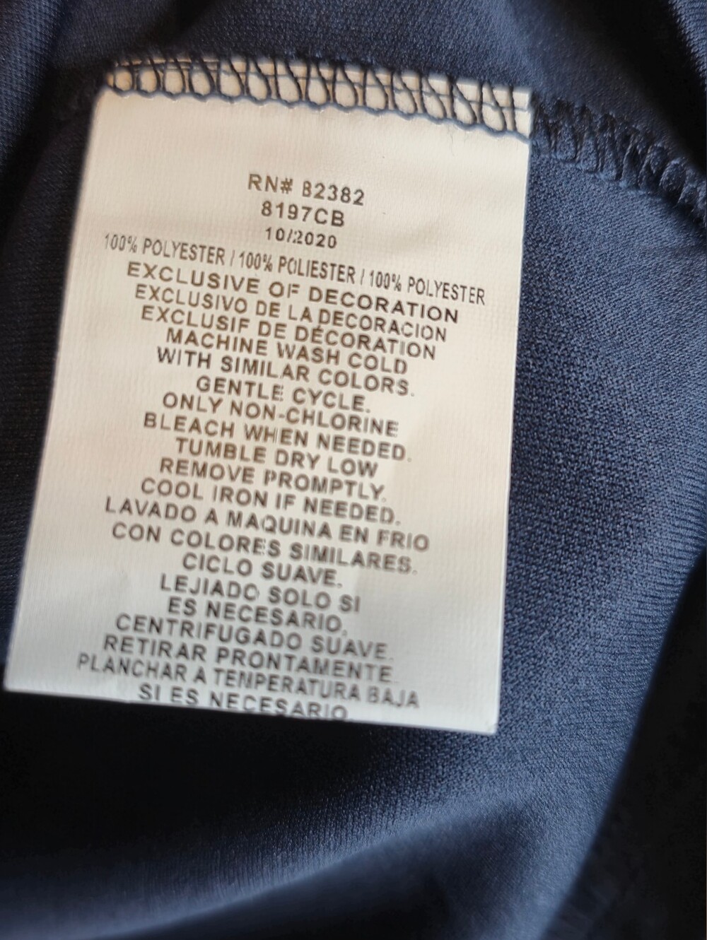 Champion Boy's Navy Logo T-Shirt - Picture 6 of 7